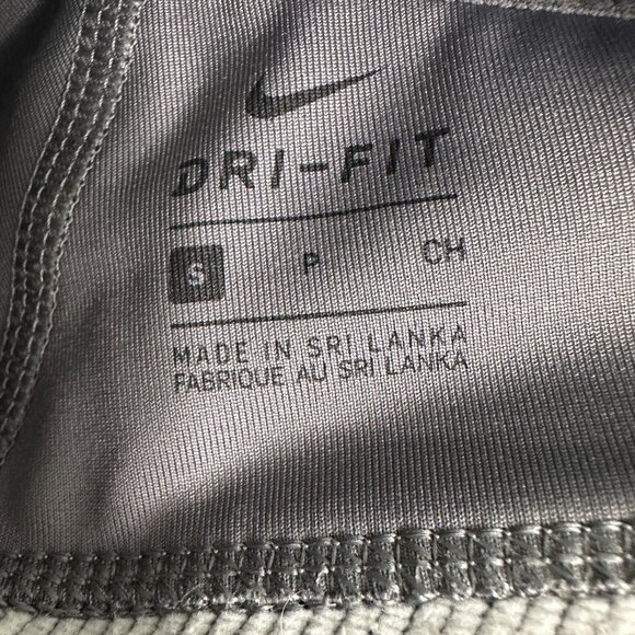 Nike Grey Ribbed Sports Bra Women's Small - Picture 3 of 4